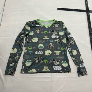 Star Wars Green and Gray Kids Long Sleeve Tee